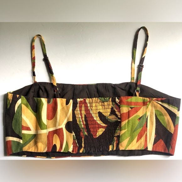 House of Harlow 1960 Linen Blend Cropped Top Size Large - Picture 3 of 11